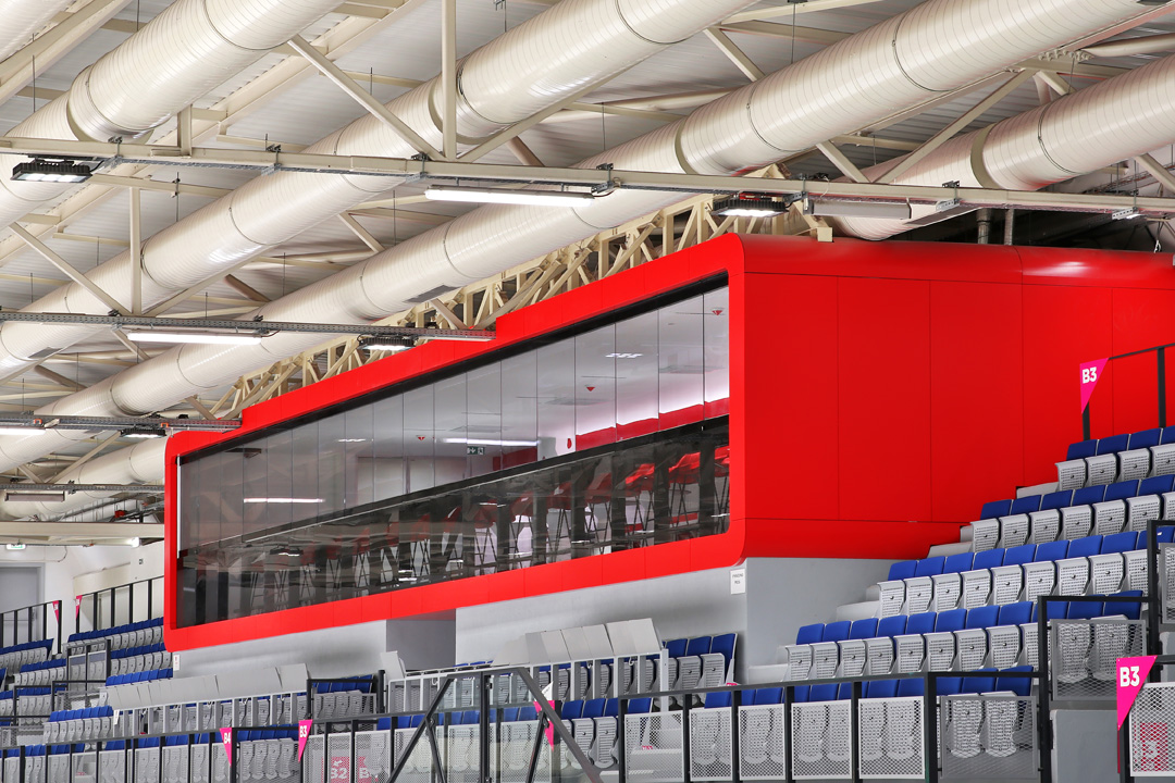 VIP-Bereich RT Torax arena Bond-Fassade